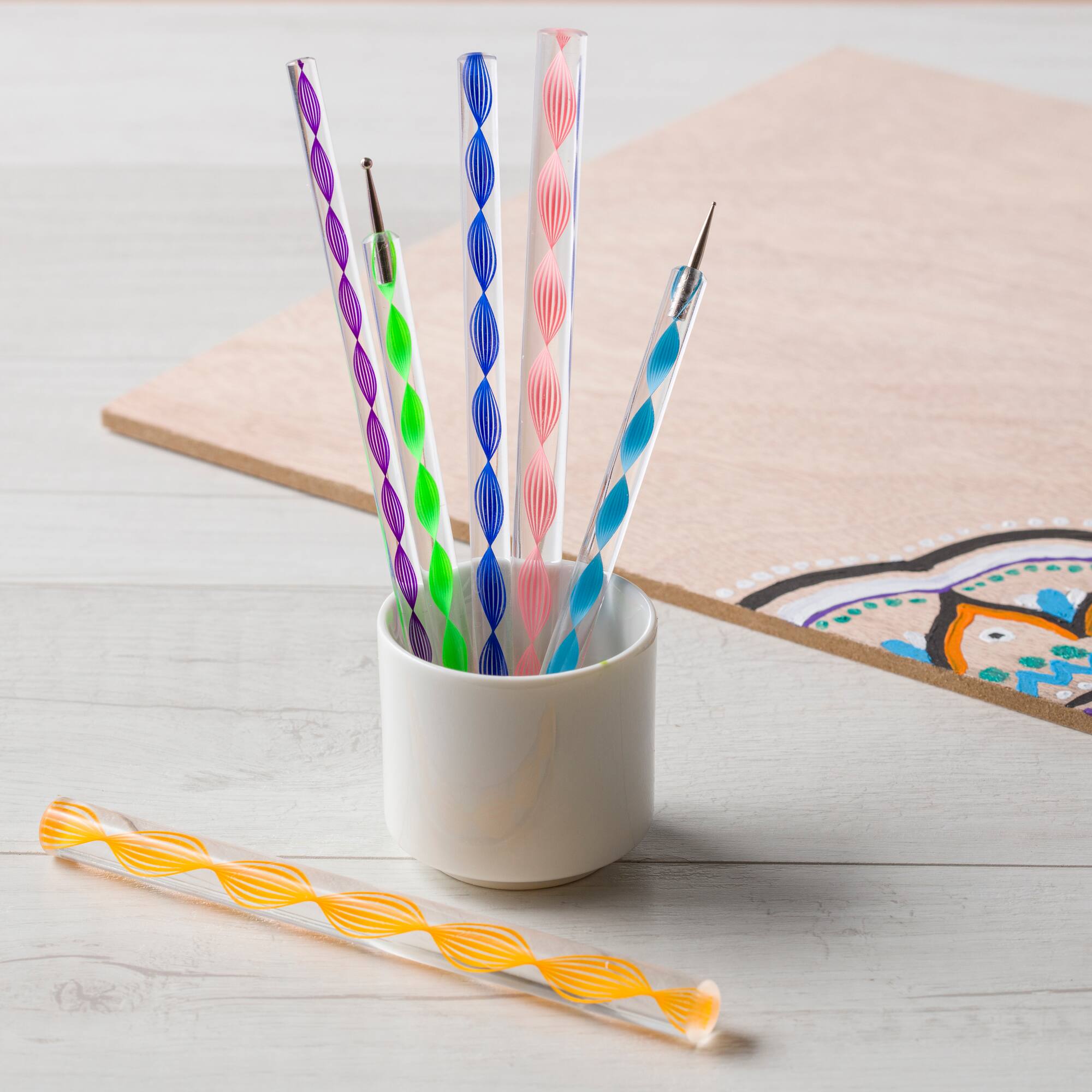 Mandala Dotting Tools with Colorful Handles by Craft Smart®, 6ct.